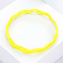 Load image into Gallery viewer, Yellow 3PCS - Zigzag Chevron Wavy Bangle Bracelets
