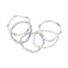 Load image into Gallery viewer, Blue 5PCS - Pearl Faceted Beaded Stretch Multi Layered Bracelets
