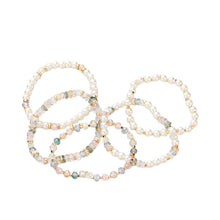 Load image into Gallery viewer, 5PCS - Pearl Faceted Beaded Stretch Multi Layered Bracelets
