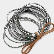 Load image into Gallery viewer, 12PCS - Ribbon Colorful Rhinestone Layered Stretch Bracelets
