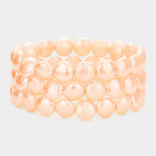 Load image into Gallery viewer, Peach 3PCS - Peach Pearl Bracelets
