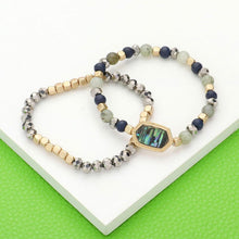 Load image into Gallery viewer, 2PCS - Natural Stone Beaded Hexagon Multi Layered Bracelet
