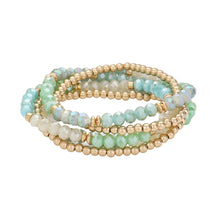 Load image into Gallery viewer, 5PCS - Faceted Beaded Stretch Multi Layered Bracelets
