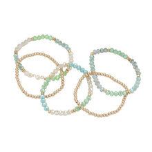 Load image into Gallery viewer, 5PCS - Faceted Beaded Stretch Multi Layered Bracelets
