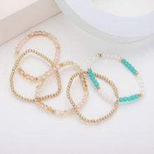 Load image into Gallery viewer, Turquoise 5PCS - Faceted Beaded Stretch Multi Layered Bracelets
