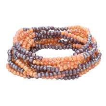 Load image into Gallery viewer, Brown 10PCS - Faceted Beaded Multi Layered Stretch Bracelets
