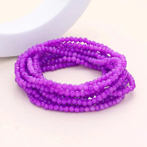 10PCS - Faceted Beaded Multi Layered Stretch Bracelets - Jewelry Store by Erik Rayo
