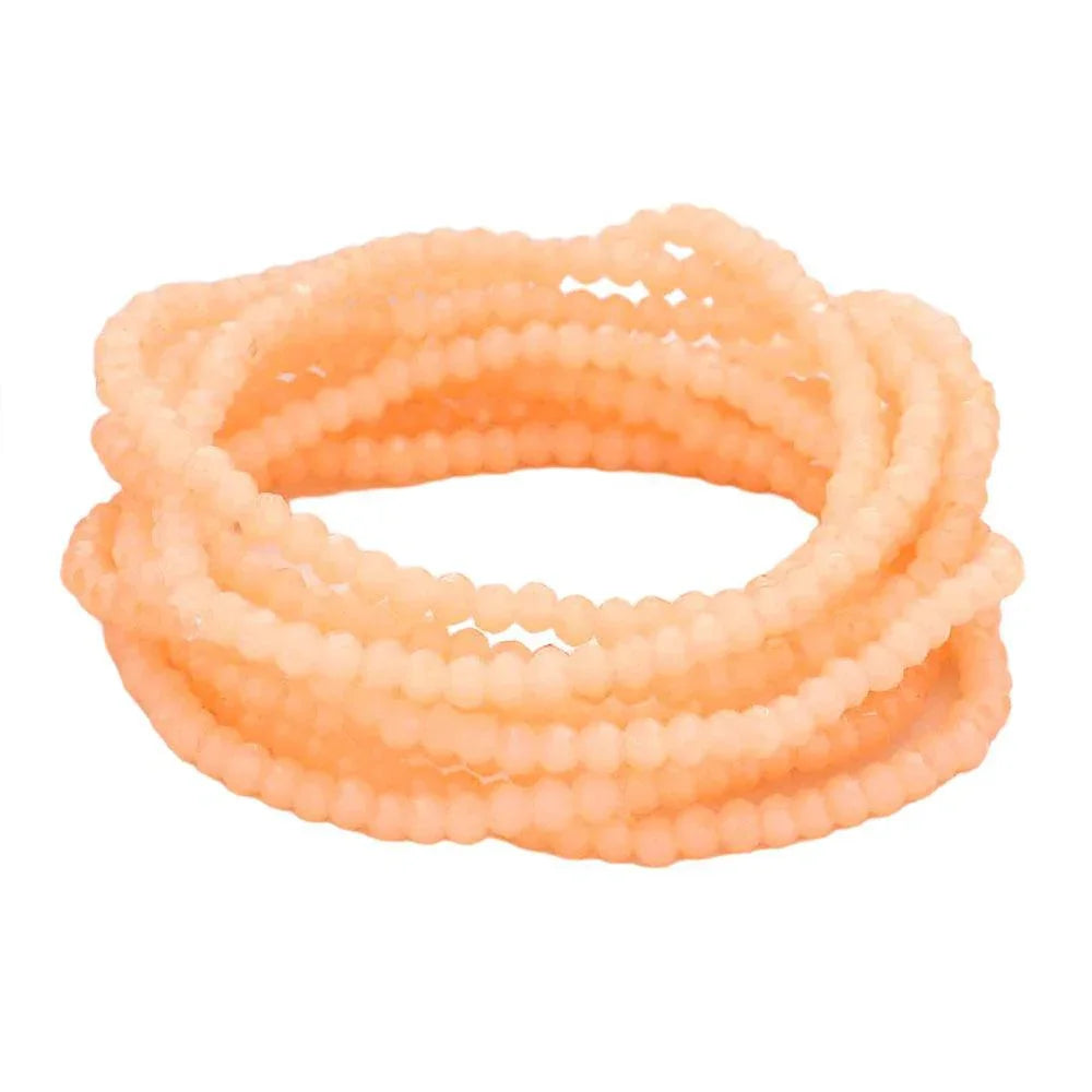 10PCS - Faceted Beaded Multi Layered Stretch Bracelets - Jewelry Store by Erik Rayo