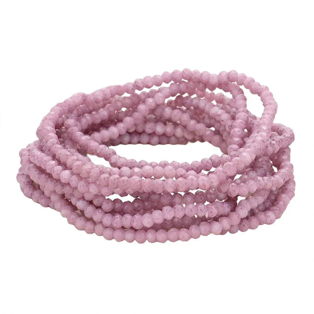10PCS - Faceted Beaded Multi Layered Stretch Bracelets - Jewelry Store by Erik Rayo