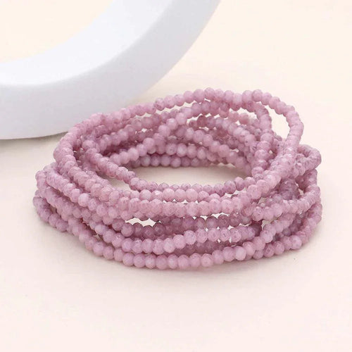 10PCS - Faceted Beaded Multi Layered Stretch Bracelets - Jewelry Store by Erik Rayo