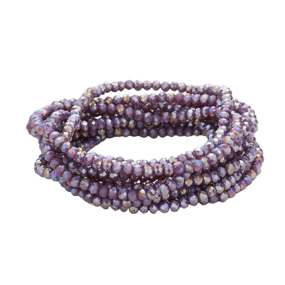 10PCS - Faceted Beaded Multi Layered Stretch Bracelets - Jewelry Store by Erik Rayo