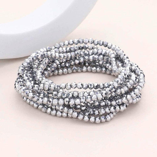 10PCS - Faceted Beaded Multi Layered Stretch Bracelets - Jewelry Store by Erik Rayo