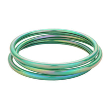 Load image into Gallery viewer, Green 3PCS - Metallic Multi Layered Bangle Bracelets
