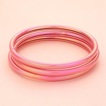 Load image into Gallery viewer, Pink 3PCS - Metallic Multi Layered Bangle Bracelets
