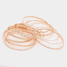 Load image into Gallery viewer, Rose Gold 15PCS  Metal Bangle Bracelets
