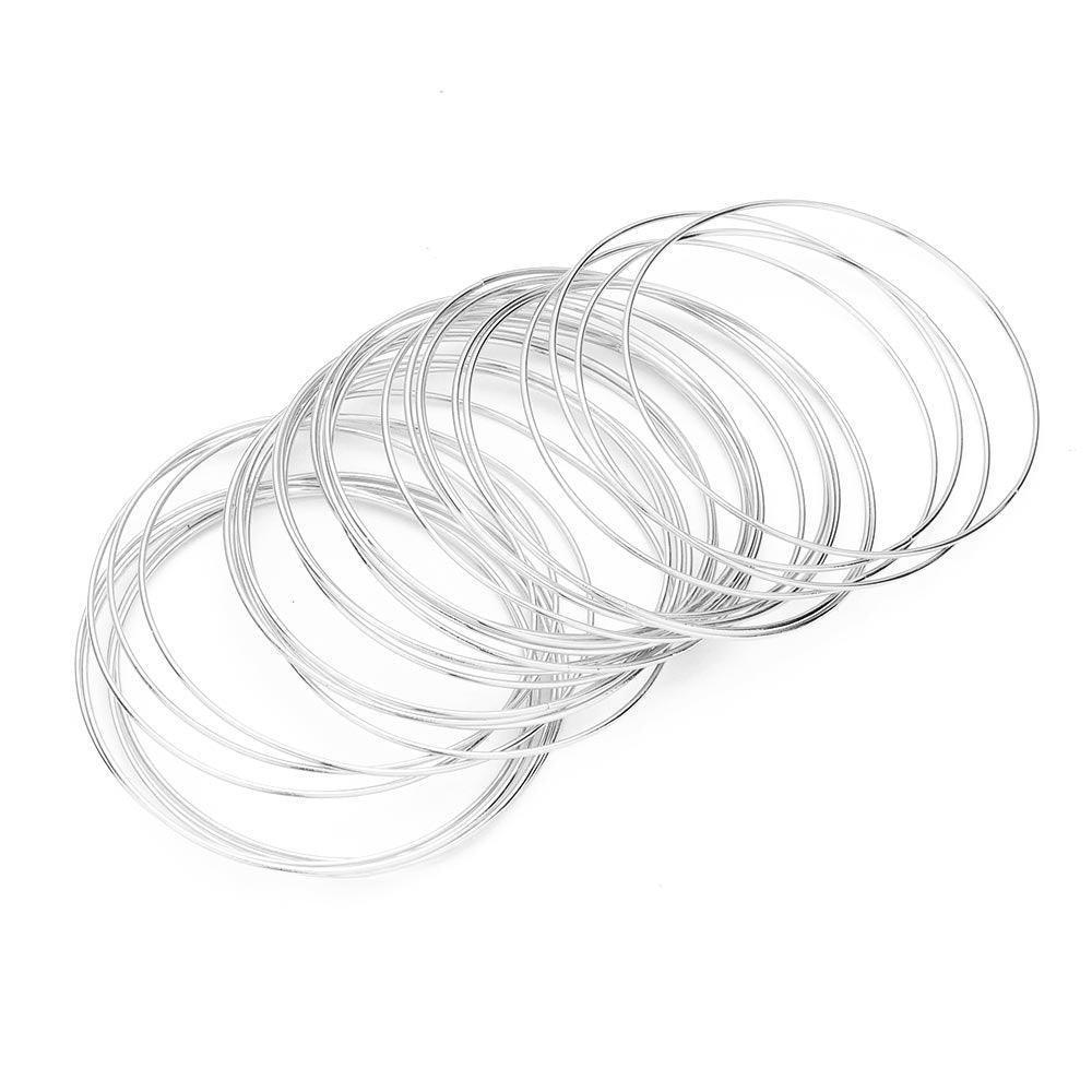 Silver 30PCS Thin Metal Bangle Bracelets - Jewelry Store by Erik Rayo