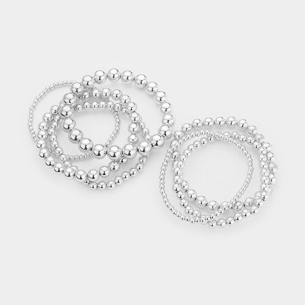 7PCS - Metal Ball Stretch Bracelets - Jewelry Store by Erik Rayo