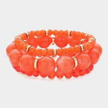 Load image into Gallery viewer, 3PCS - Round Beads Faceted Beaded Multi Layered Bracelets
