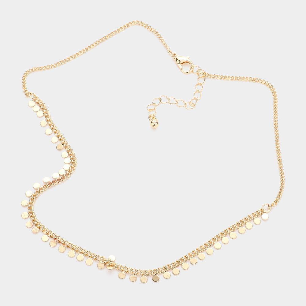 Gold Metal Disc Link Necklace - Jewelry Store by Erik Rayo