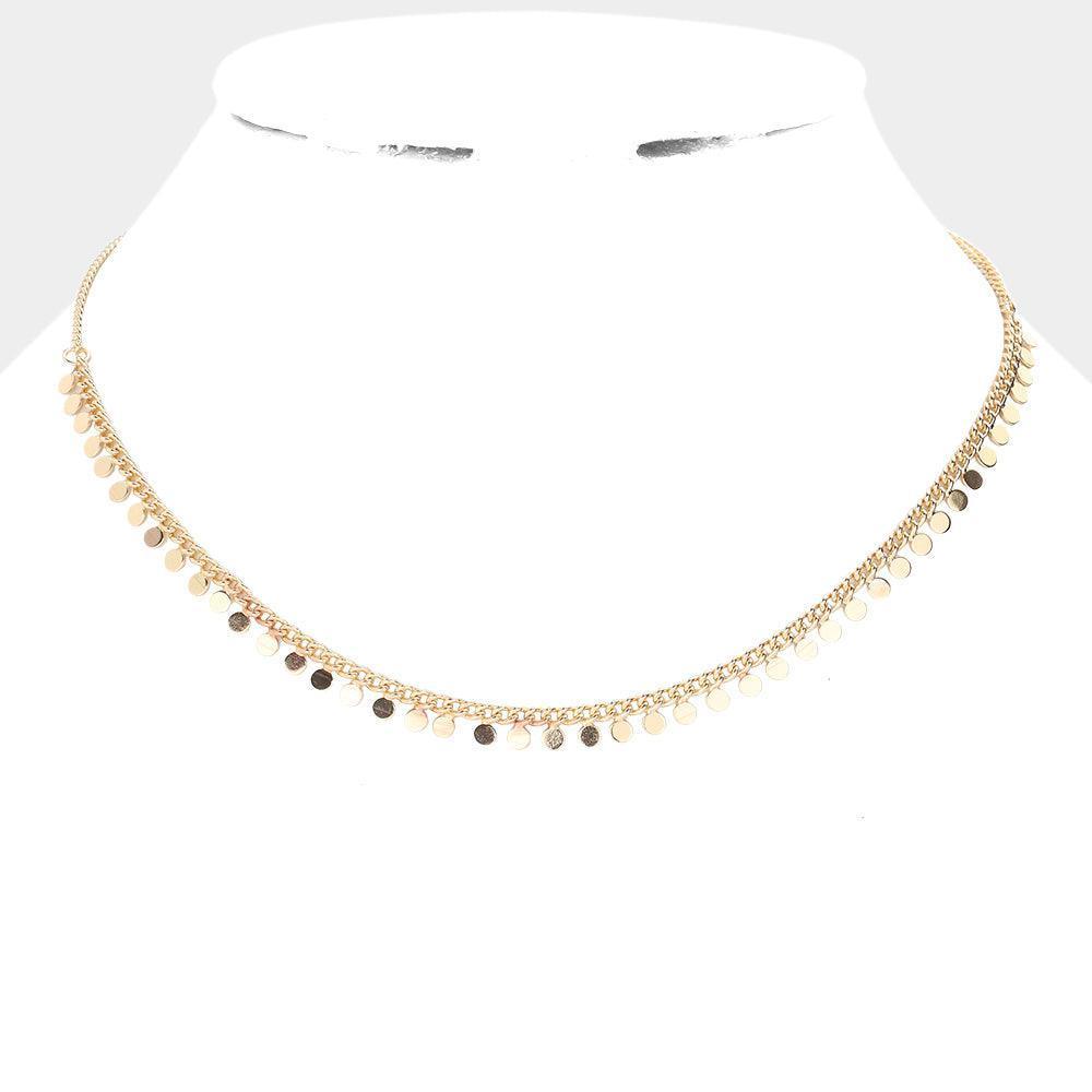 Gold Metal Disc Link Necklace - Jewelry Store by Erik Rayo