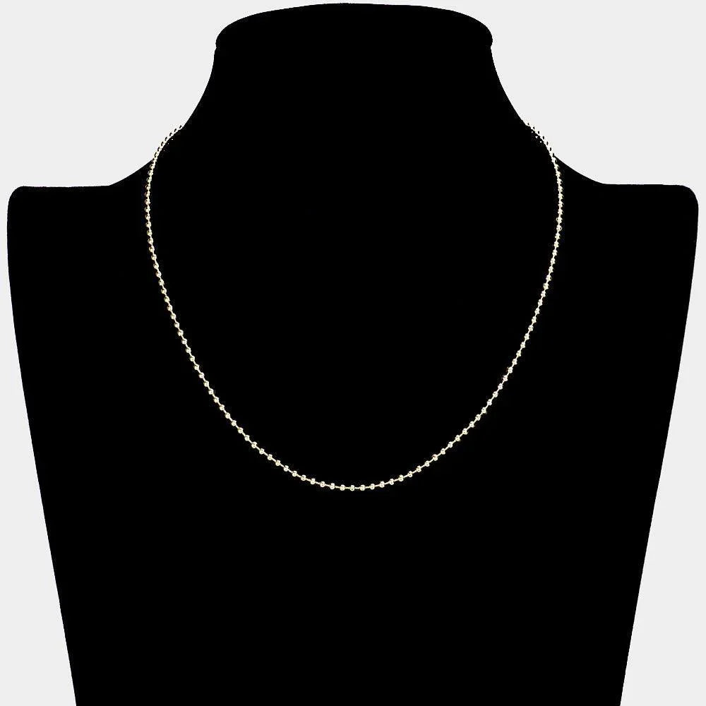 Gold Brass Metal Ball Chain Necklace - Jewelry Store by Erik Rayo