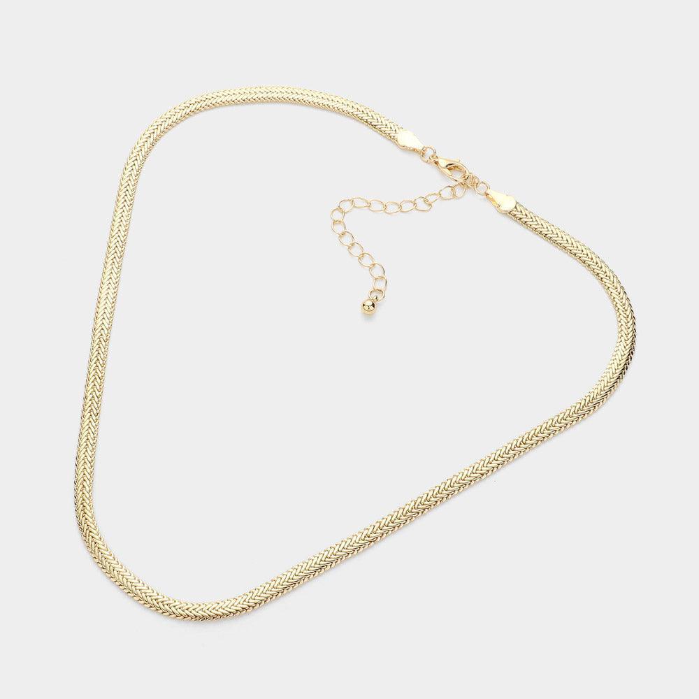 Gold Metal Snake Chain Necklace - Jewelry Store by Erik Rayo