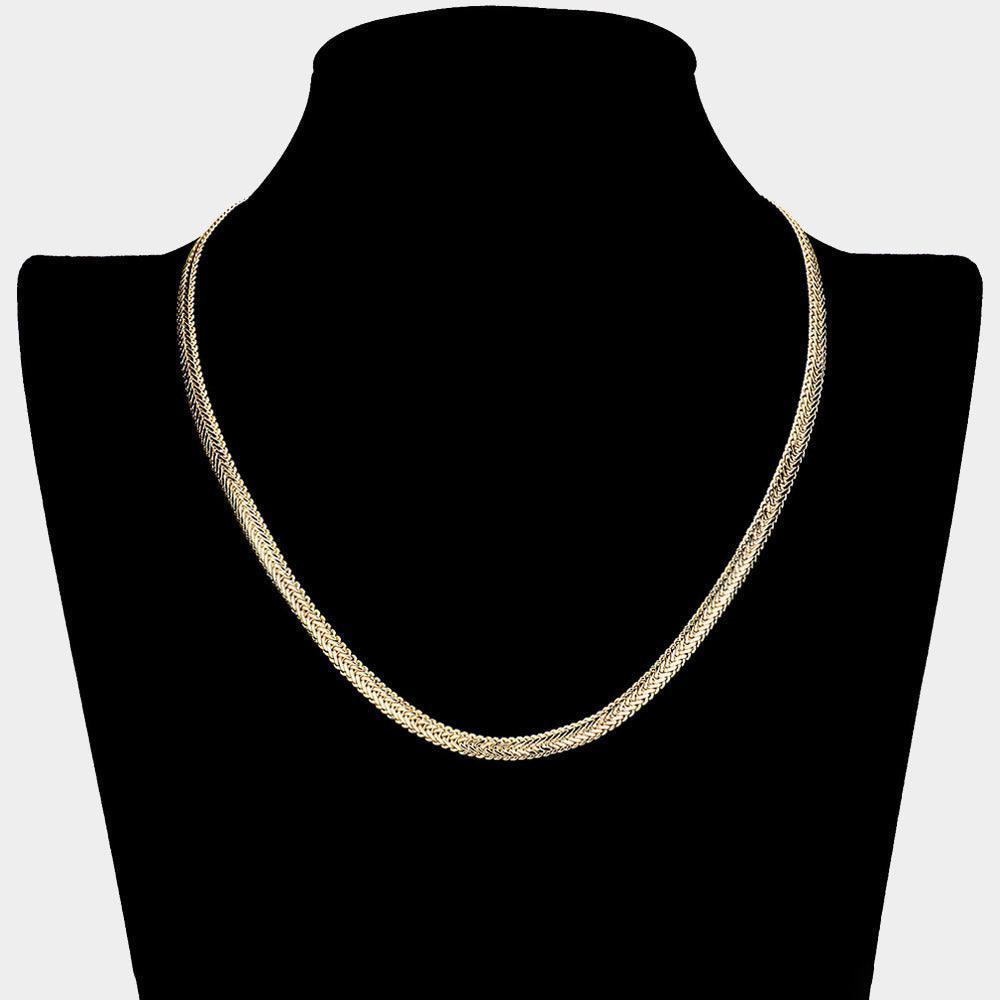 Gold Metal Snake Chain Necklace - Jewelry Store by Erik Rayo