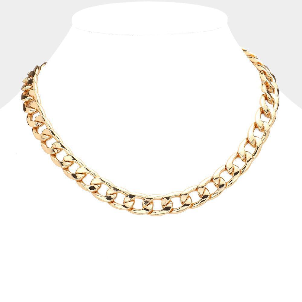 Gold Gold Dipped Metal Chain Toggle Necklace - Jewelry Store by Erik Rayo