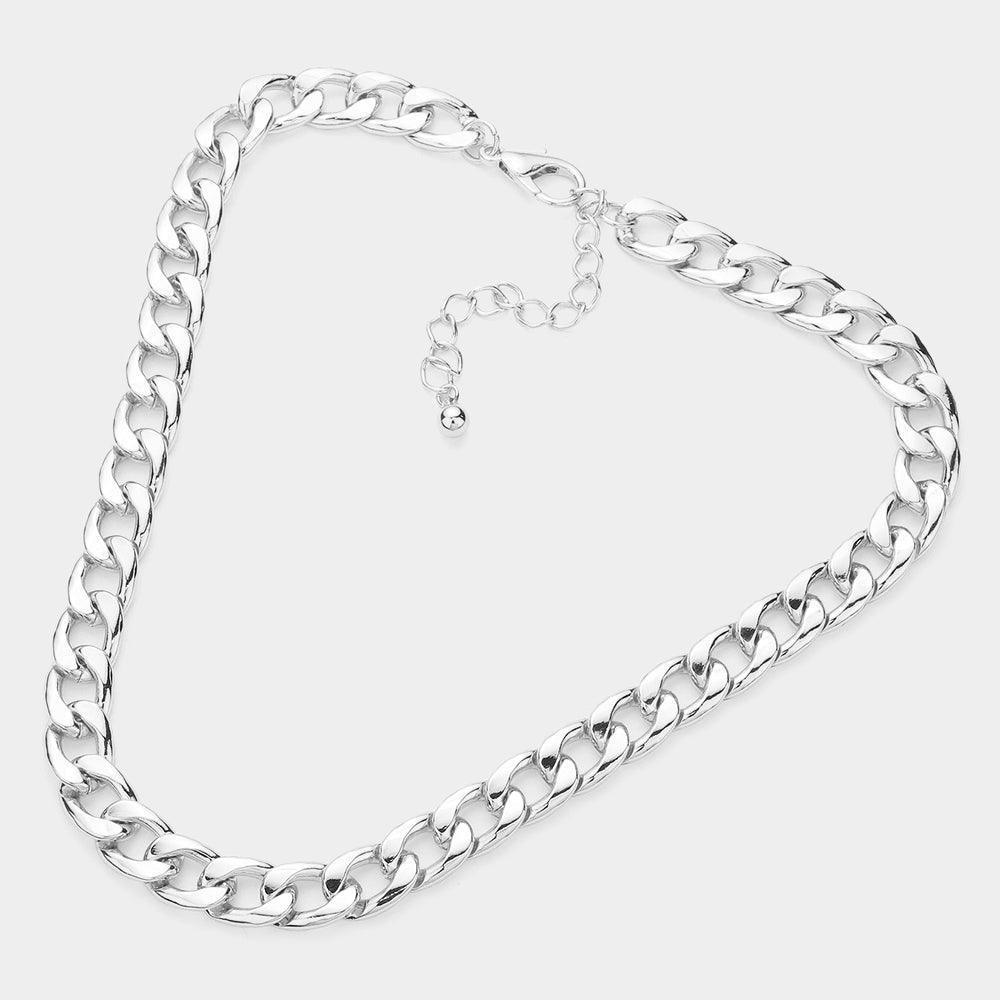 Gold White Gold Dipped Metal Chain Necklace - Jewelry Store by Erik Rayo
