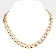 Load image into Gallery viewer, Gold Gold Dipped Metal Chain Necklace
