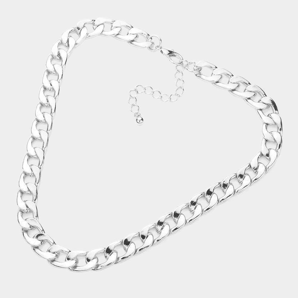 Gold White Gold Dipped Metal Chain Necklace - Jewelry Store by Erik Rayo
