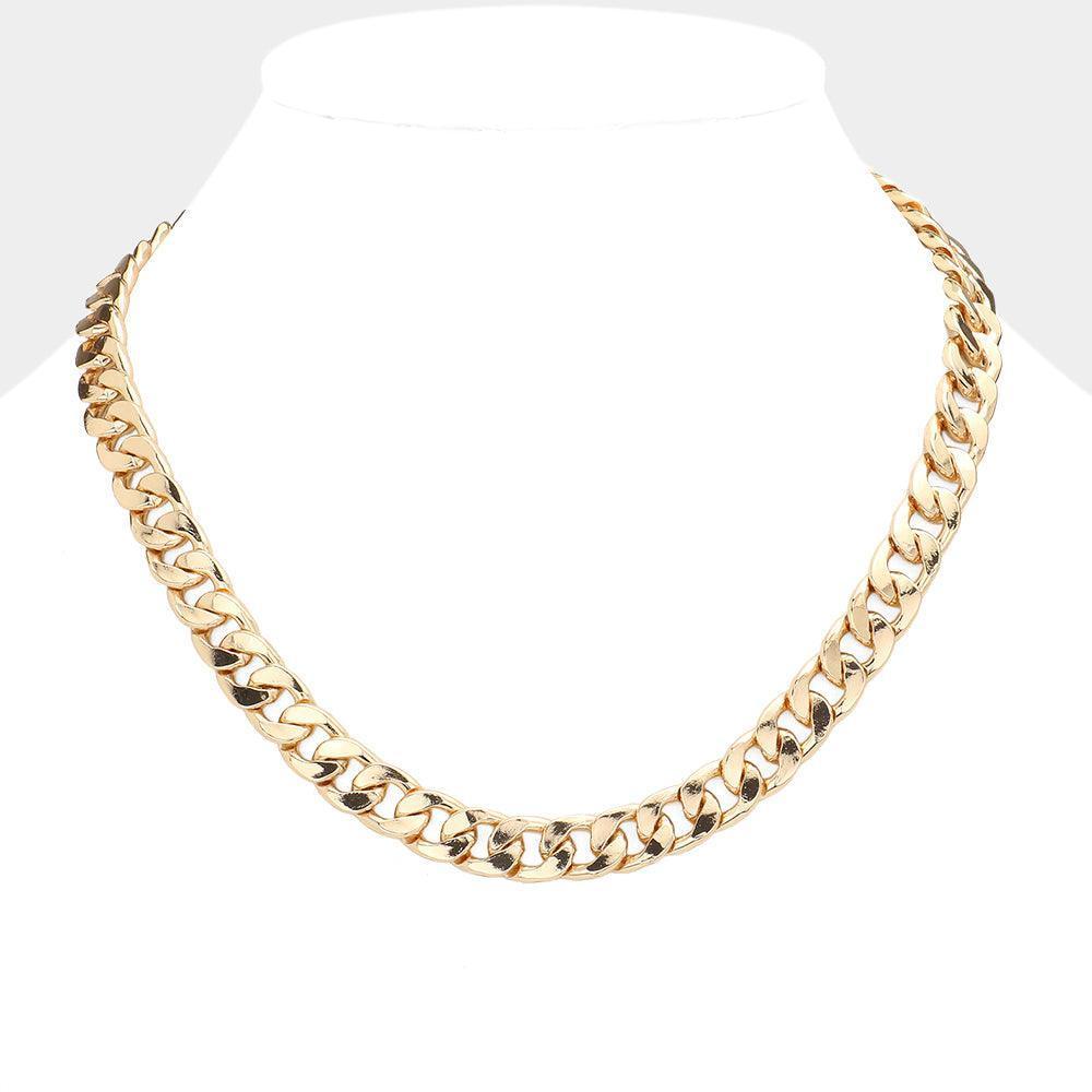 Gold Gold Dipped Metal Chain Toggle Necklace - Jewelry Store by Erik Rayo