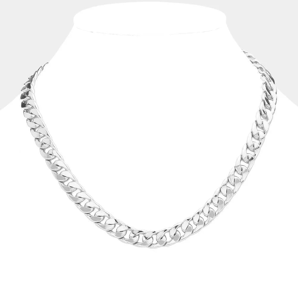 Gold White Gold Dipped Metal Chain Necklace - Jewelry Store by Erik Rayo