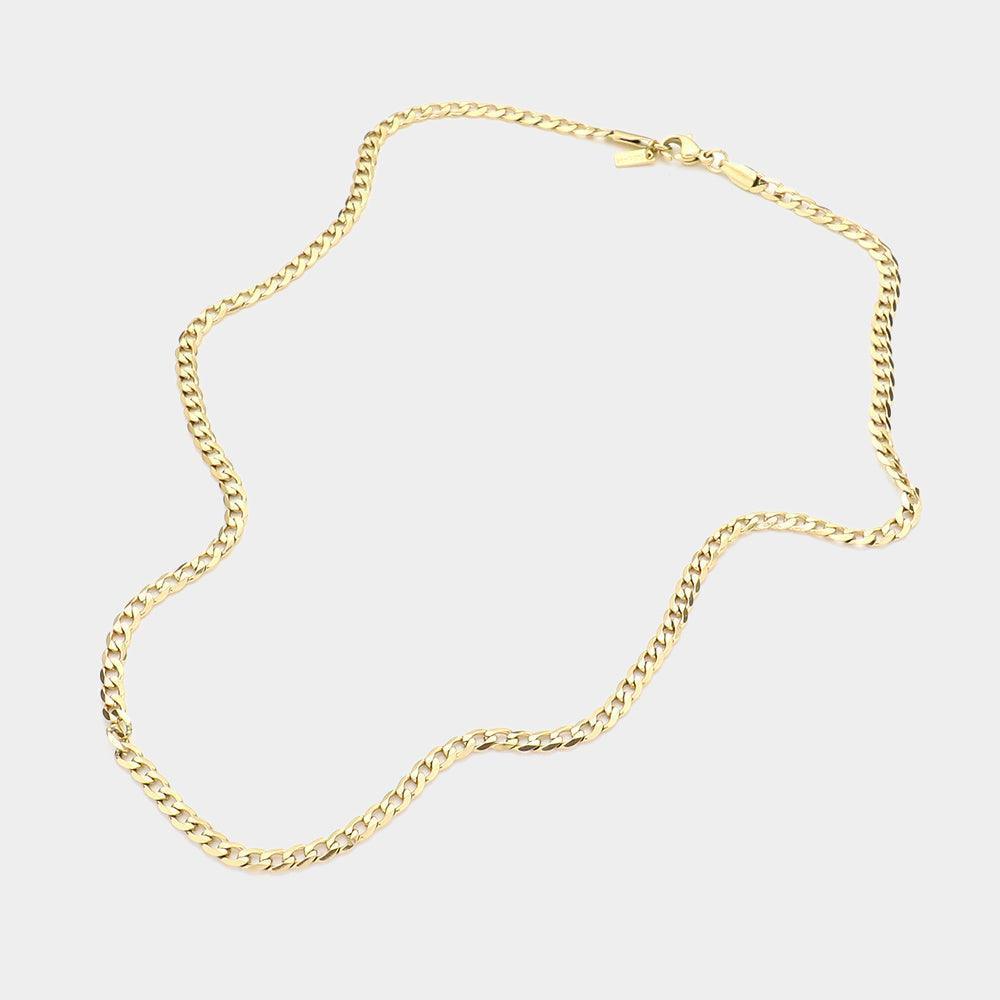 Gold 20 INCH, 4mm Stainless Steel Metal Chain Necklace - Jewelry Store by Erik Rayo