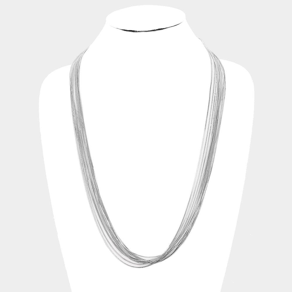 Thin Metal Layered Necklace