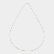 Load image into Gallery viewer, Silver 16 INCH Thin metal round omega necklace
