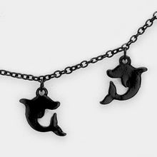 Load image into Gallery viewer, Black Dolphin Metal Necklace
