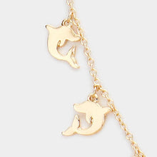 Load image into Gallery viewer, Gold Dolphin Metal Necklace
