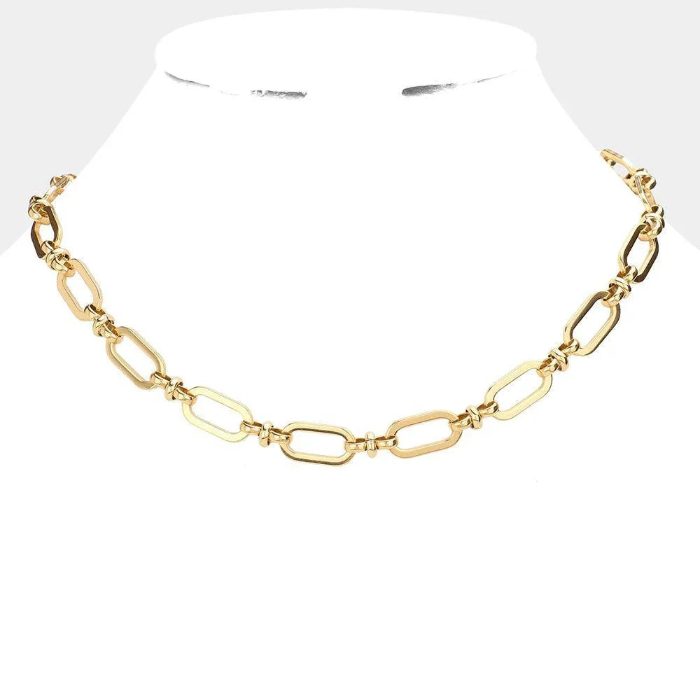 Gold 18K Gold Dipped Stainless Steel Premium Handmade Chain Necklace - Jewelry Store by Erik Rayo