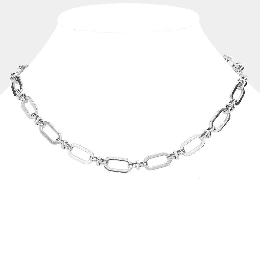 Gold 18K White Gold Dipped Stainless Steel Premium Handmade Chain Necklace - Jewelry Store by Erik Rayo