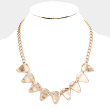 Load image into Gallery viewer, Gold Crushed Triangle Metal Chain Necklace
