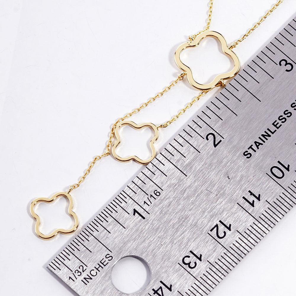 Gold Gold Dipped Quatrefoil Station Necklace - Jewelry Store by Erik Rayo