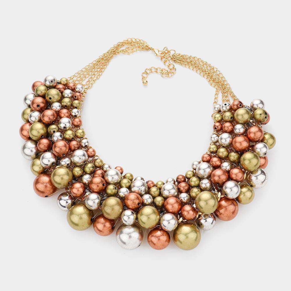 Ball Cluster Collar Necklace - Jewelry Store by Erik Rayo