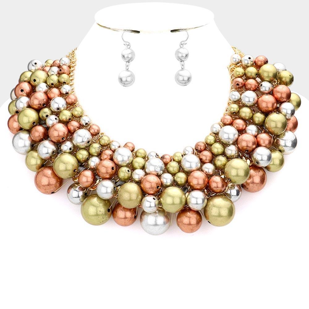 Ball Cluster Collar Necklace - Jewelry Store by Erik Rayo