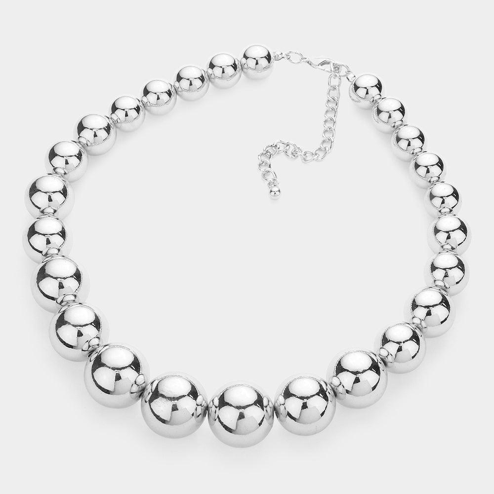 Metal Ball Collar Necklace - Jewelry Store by Erik Rayo