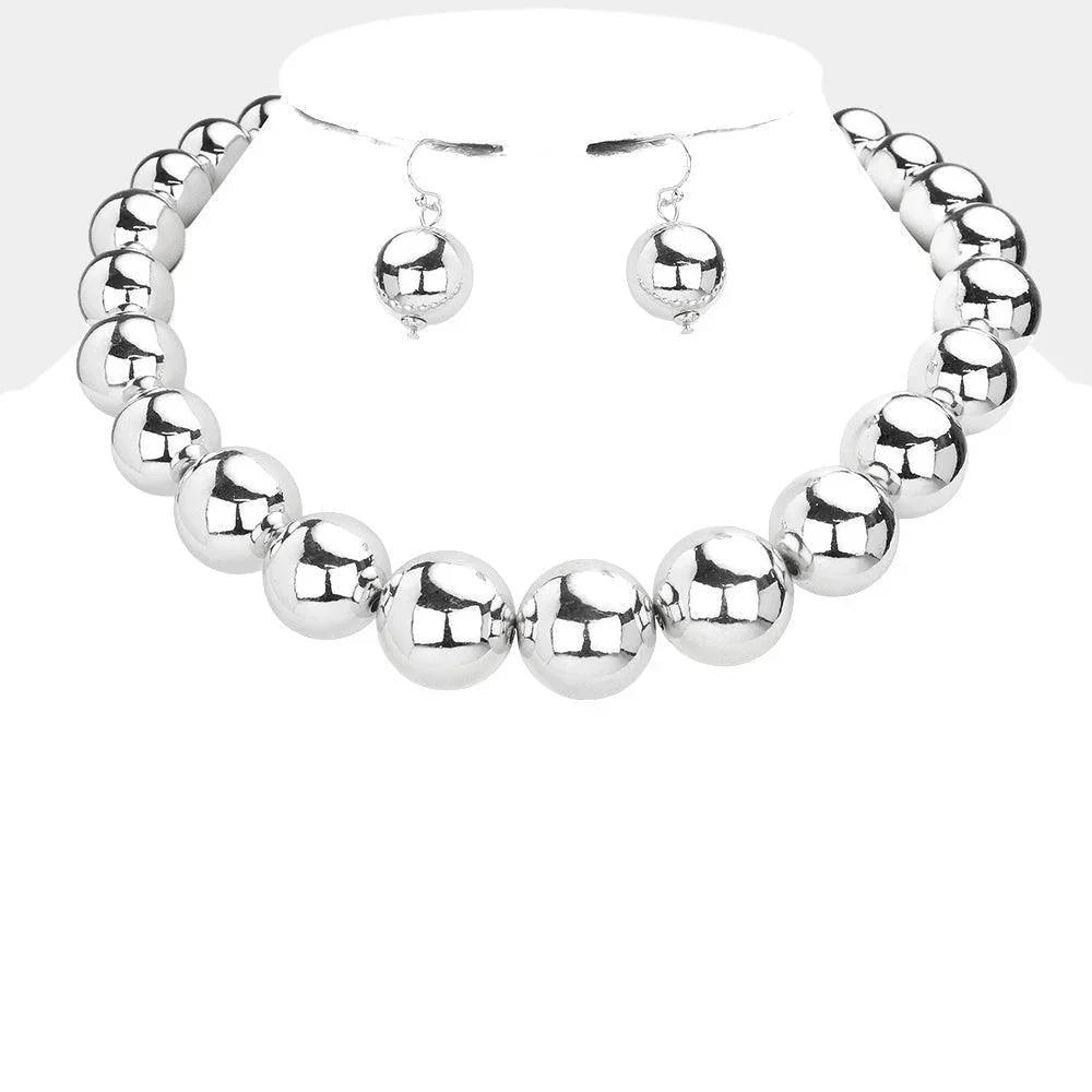 Metal Ball Collar Necklace - Jewelry Store by Erik Rayo