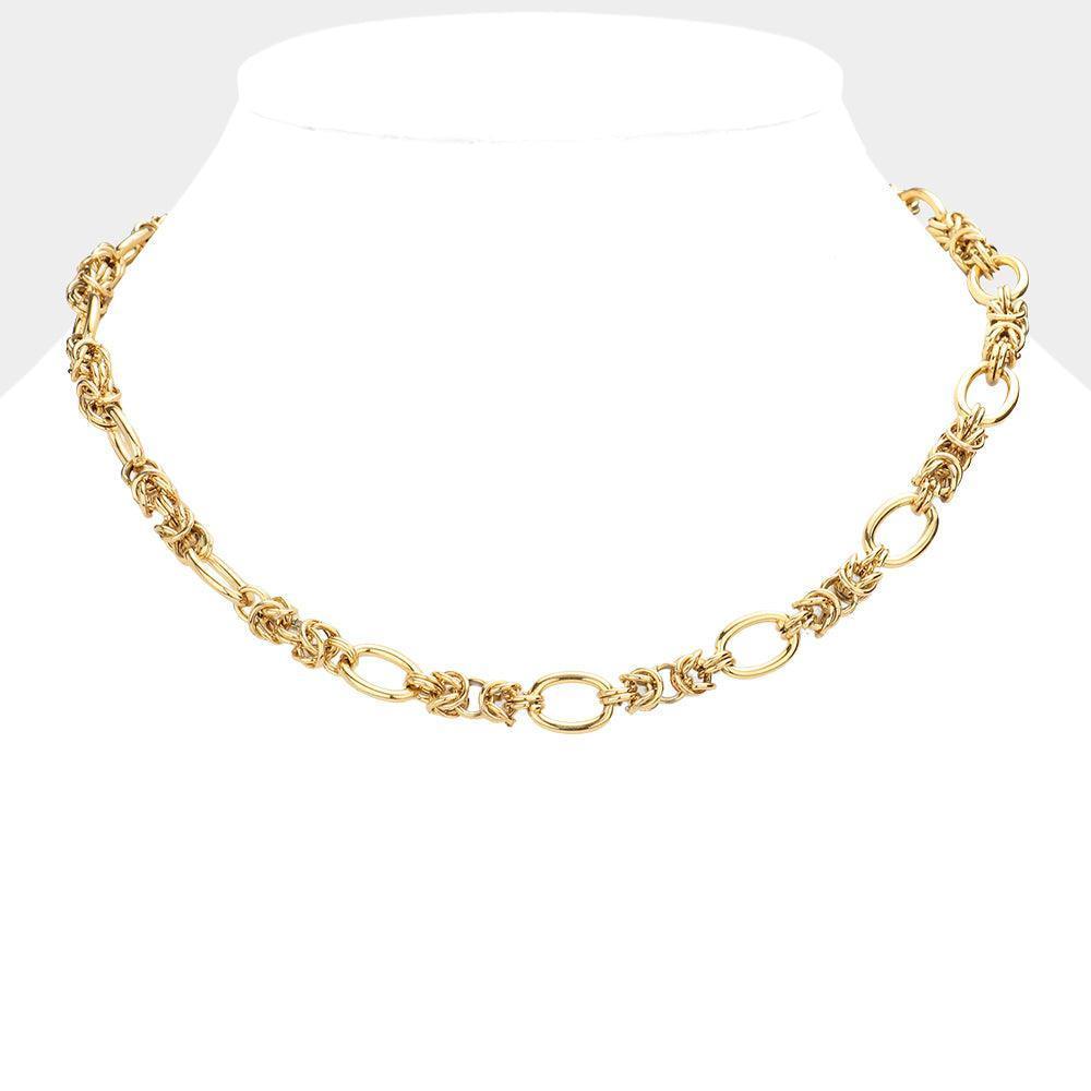Gold 18K Gold Dipped Stainless Steel Premium Handmade Chain Necklace - Jewelry Store by Erik Rayo