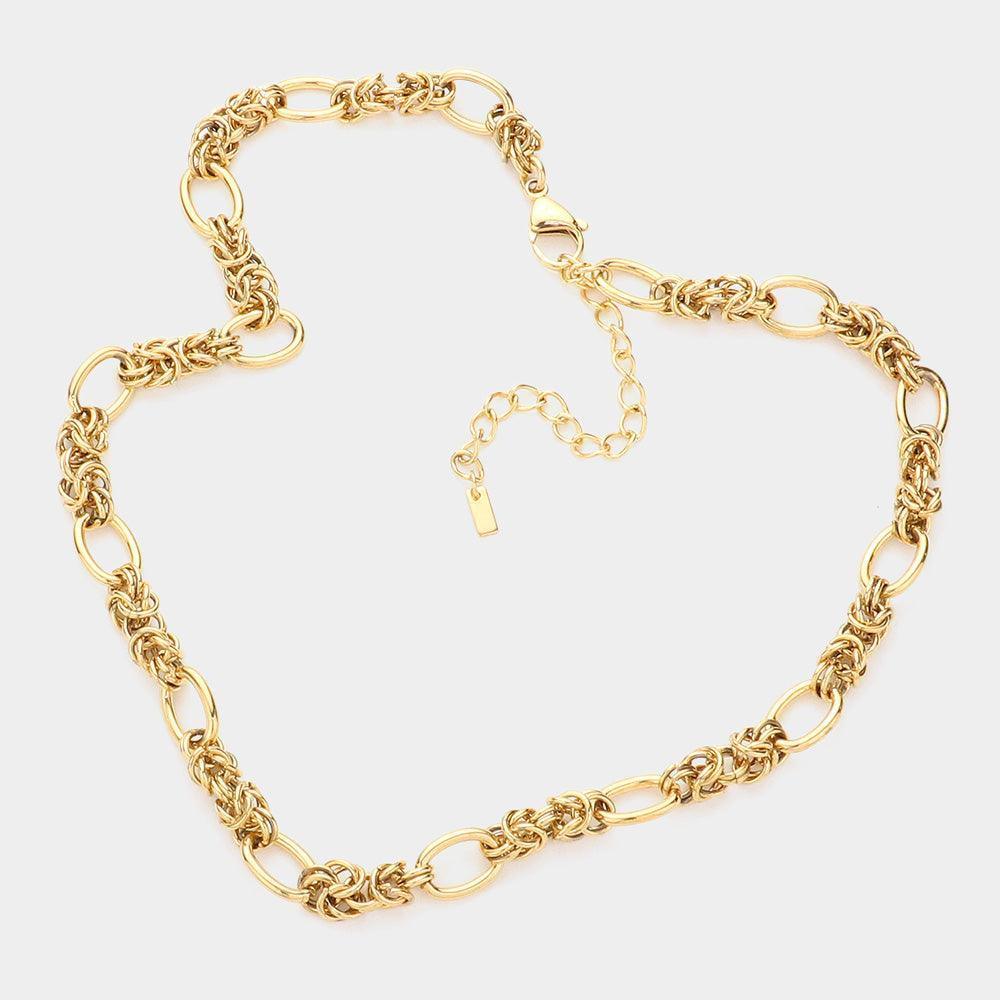 Gold 18K Gold Dipped Stainless Steel Premium Handmade Chain Necklace - Jewelry Store by Erik Rayo