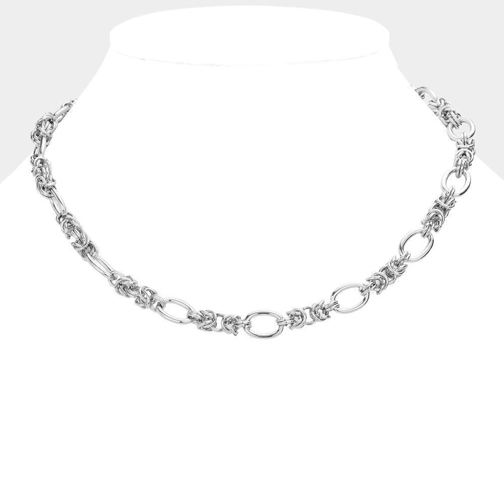 Gold 18K White Gold Dipped Stainless Steel Premium Handmade Chain Necklace - Jewelry Store by Erik Rayo