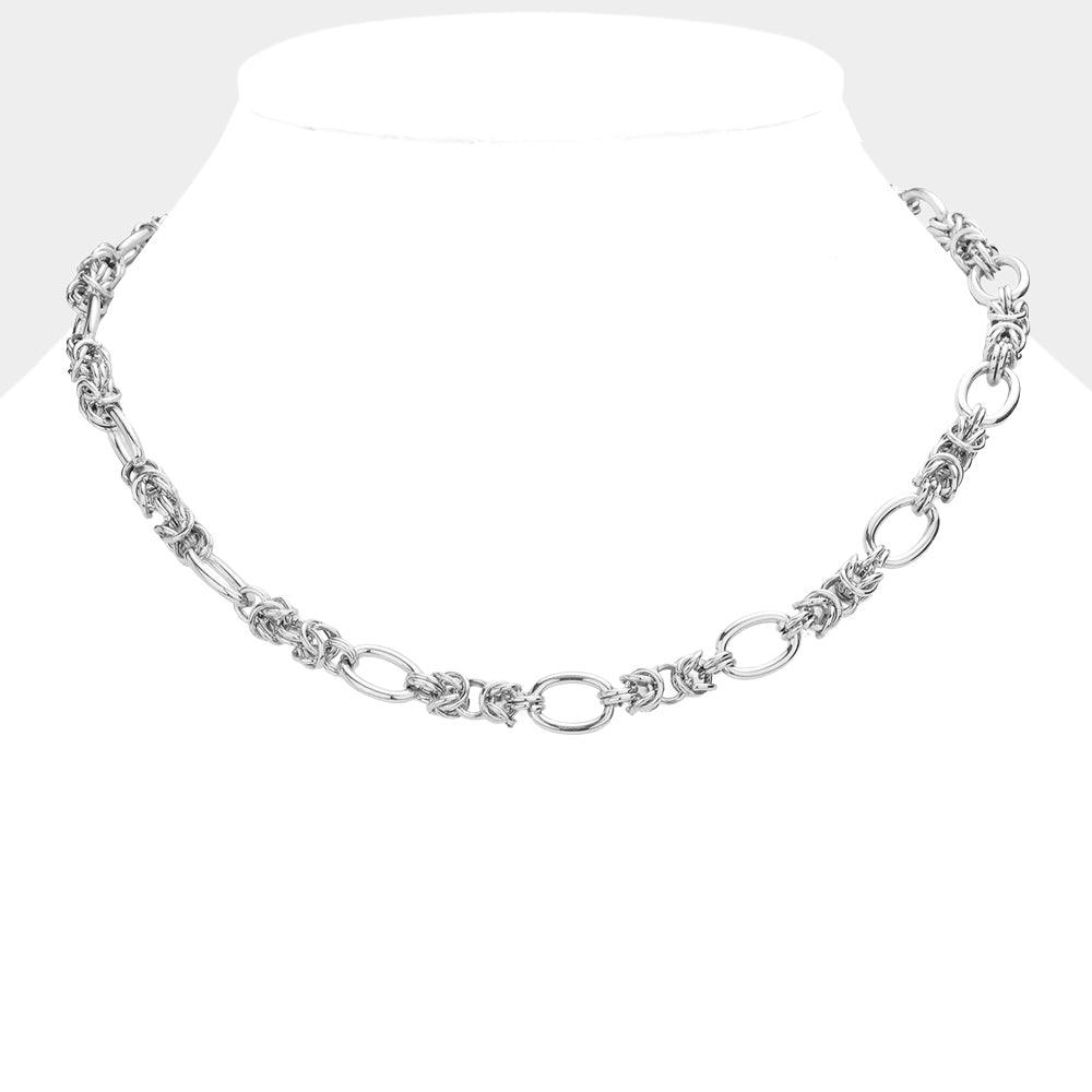 Gold 18K White Gold Dipped Stainless Steel Premium Handmade Chain Necklace